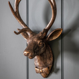 Gentleman Stag Wall Mount – Antique Finish Deer Head 